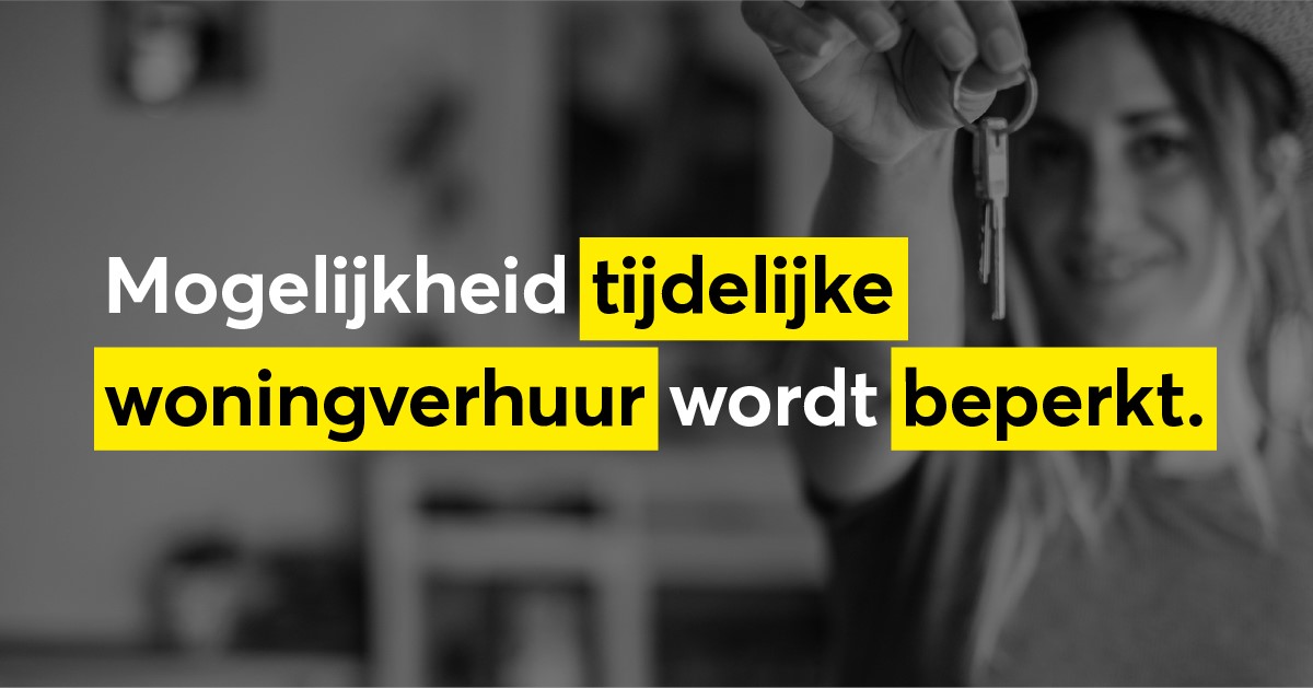 Tijdelijke woningverhuur beperkt